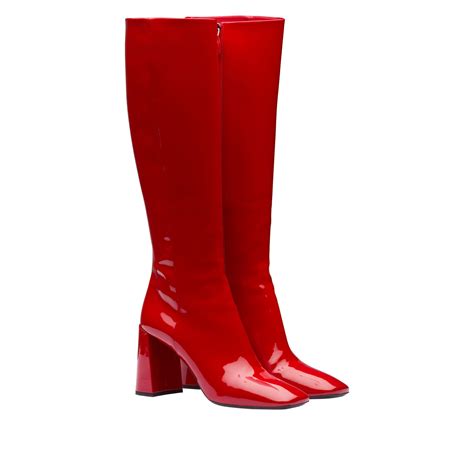 prada rote wildlederschuhe|Prada boots for women.